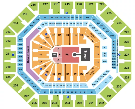 LOUIS TOMLINSON Seating Map Seating Chart