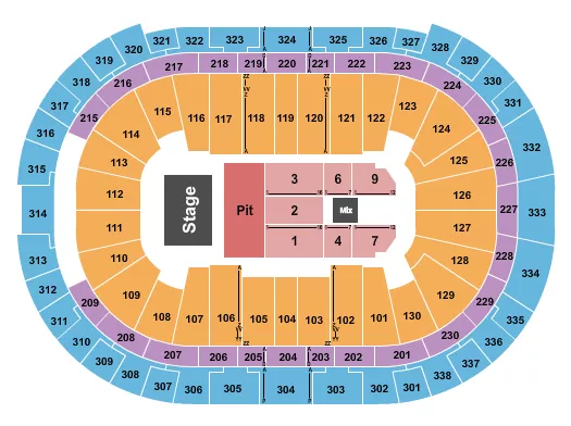 ENDSTAGE GA PIT Seating Map Seating Chart