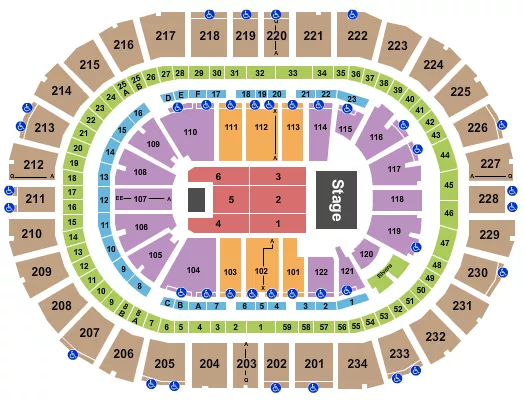 ANDREA BOCELLI Seating Map Seating Chart