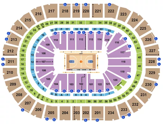 BASKETBALL GLOBETROTTERS Seating Map Seating Chart