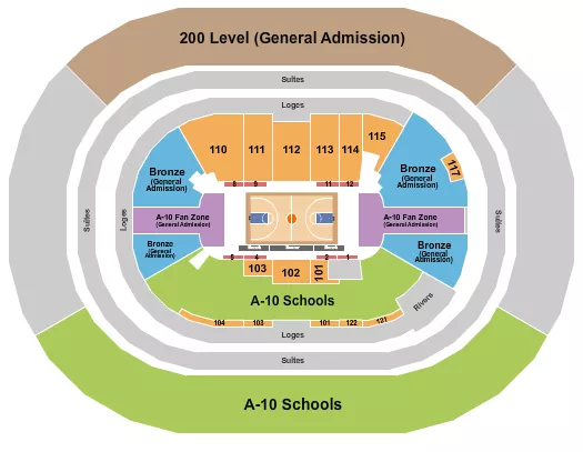 BASKETBALL A10 Seating Map Seating Chart