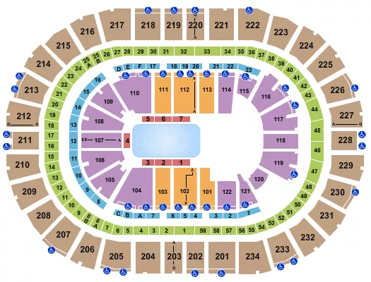 DISNEY ON ICE Seating Map Seating Chart
