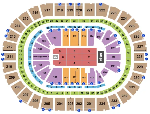 JEFF DUNHAM Seating Map Seating Chart