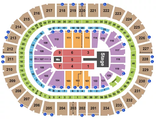 MEGHAN TRAINOR Seating Map Seating Chart