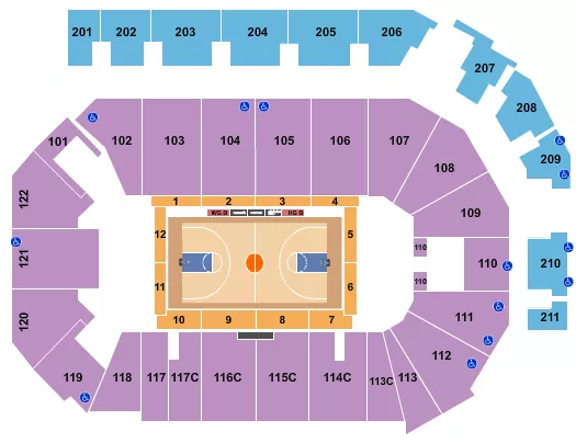 BASKETBALL Seating Map Seating Chart
