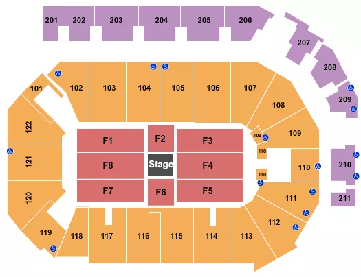 CENTER STAGE Seating Map Seating Chart
