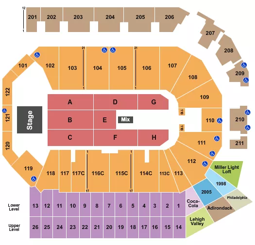 ENDSTAGE 1 Seating Map Seating Chart