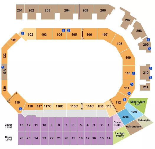 MONSTER JAM 2 Seating Map Seating Chart