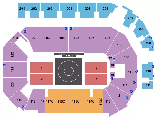 WRESTLING Seating Map Seating Chart