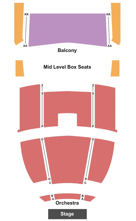 END STAGE Seating Map Seating Chart
