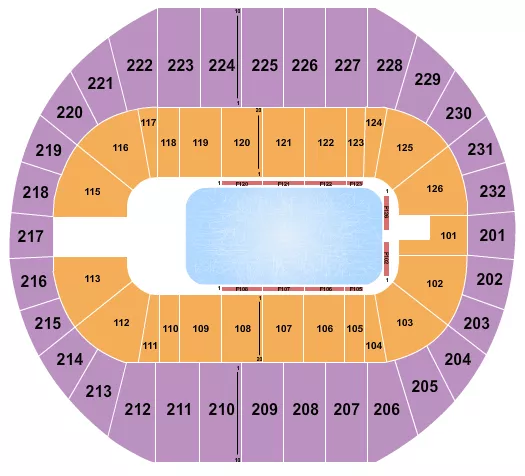 DISNEY ON ICE Seating Map Seating Chart