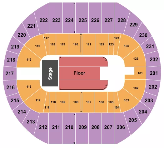 ENDSTAGE 2 Seating Map Seating Chart