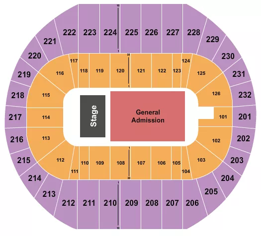 ENDSTAGE GA FLOOR 2 Seating Map Seating Chart