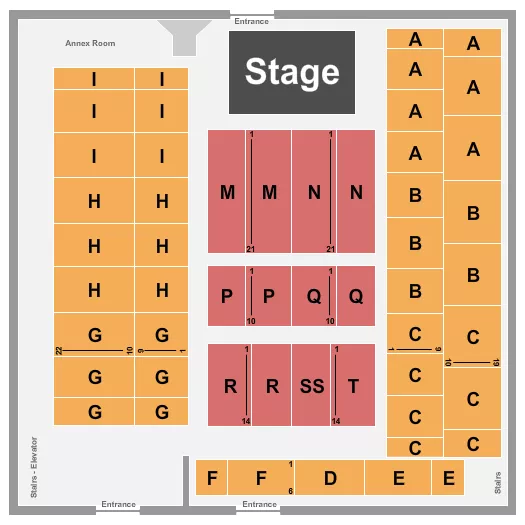 PACIFIC STEEL RECYCLING FOUR SEASONS ARENA ENDSTAGE 2 Seating Map Seating Chart