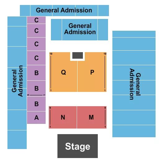 PACIFIC STEEL RECYCLING FOUR SEASONS ARENA ENDSTAGE GA 3 Seating Map Seating Chart