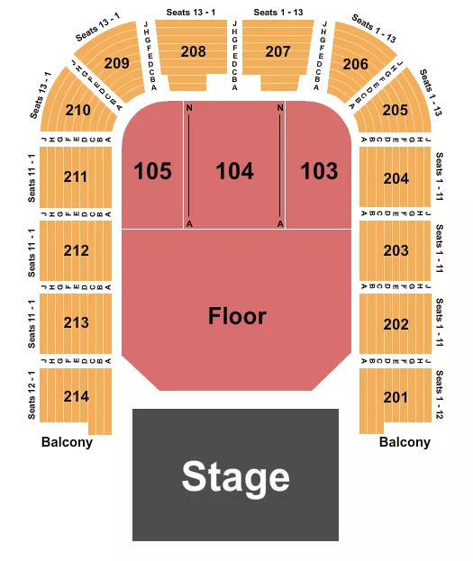 ENDSTAGE GA PIT Seating Map Seating Chart
