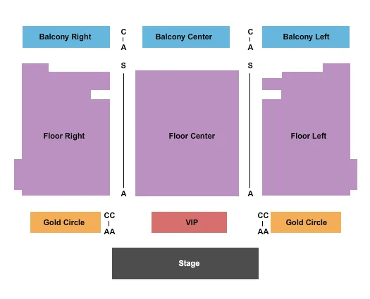 PALACE THEATER SYRACUSE END STAGE Seating Map Seating Chart