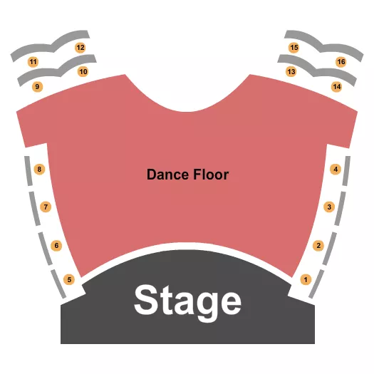PALACE THEATRE CALGARY ENDSTAGE DANCEFLR Seating Map Seating Chart