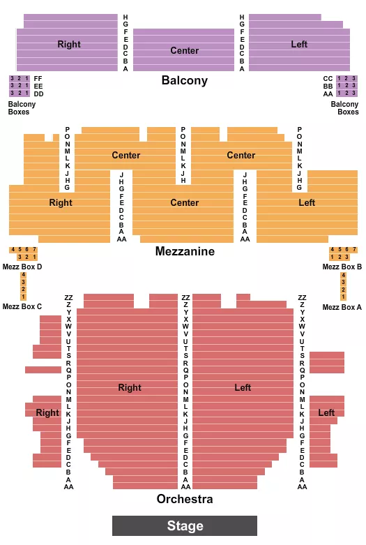ENDSTAGE Seating Map Seating Chart