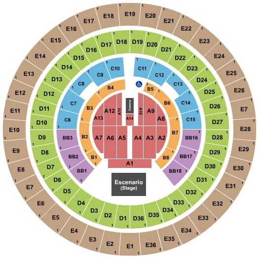 PALACIO DE LOS DEPORTES MEXICO FOBIA Seating Map Seating Chart