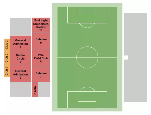 SOCCER LIBERTY Seating Map Seating Chart