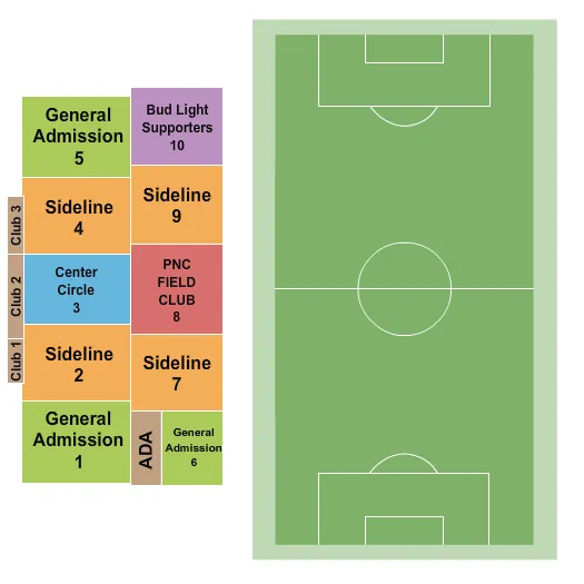 SOCCER Seating Map Seating Chart