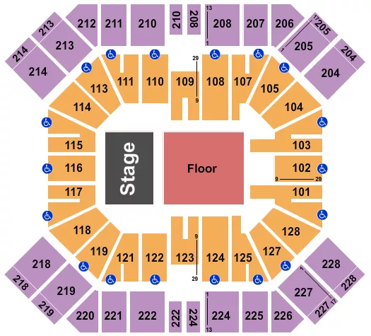 ENDSTAGE 2 Seating Map Seating Chart