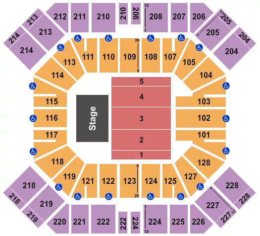 ENDSTAGE 5 Seating Map Seating Chart