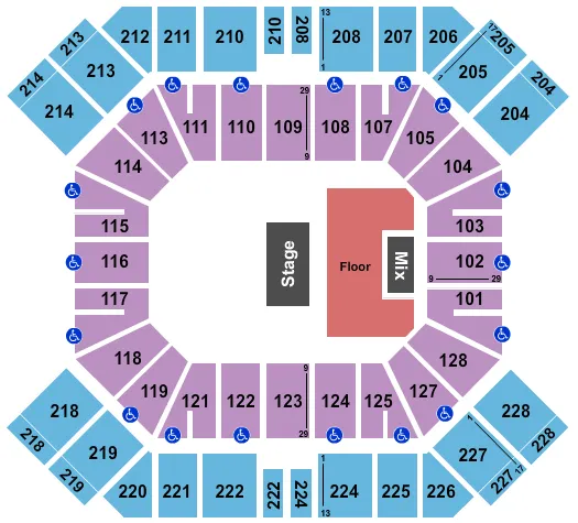 HALF HOUSE GA FLOOR Seating Map Seating Chart