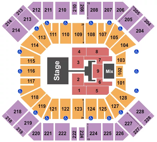 TOBYMAC Seating Map Seating Chart