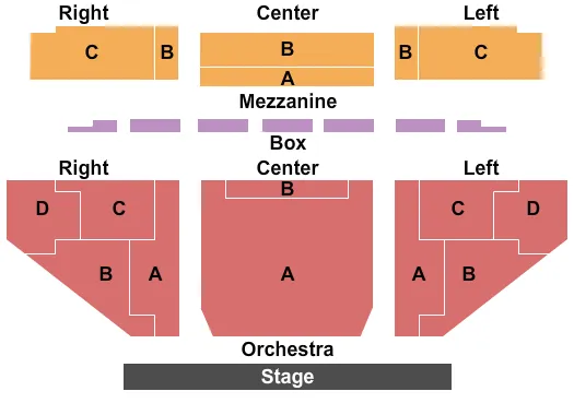 END STAGE Seating Map Seating Chart