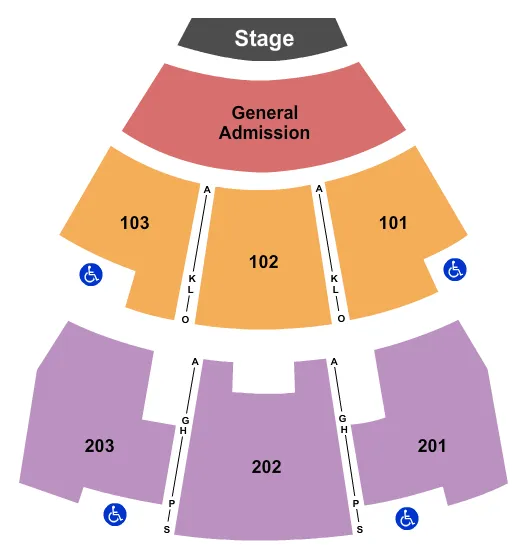 ENDSTAGE GA FLR Seating Map Seating Chart