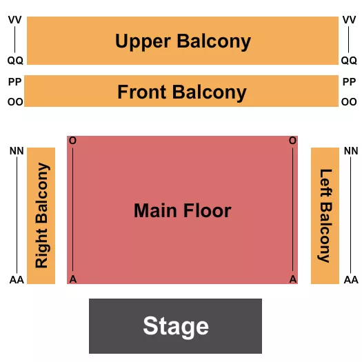 PARAMOUNT CENTER FOR THE ARTS MN END STAGE Seating Map Seating Chart