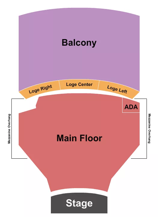 PARAMOUNT THEATRE SEATTLE ENDSTAGE GA FLOOR GA BALCONY LOGE Seating Map Seating Chart