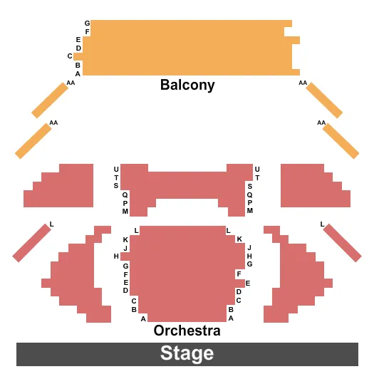 END STAGE Seating Map Seating Chart