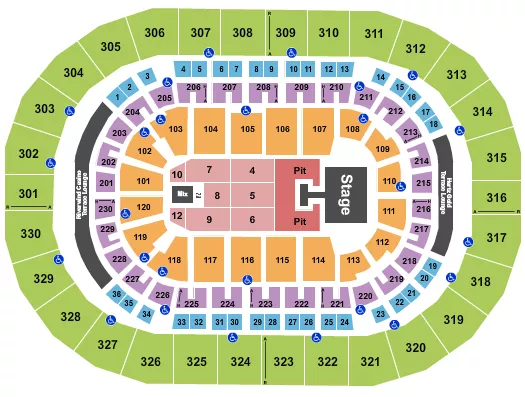 RILEY GREEN Seating Map Seating Chart