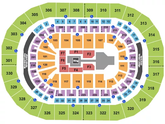 WWE Seating Map Seating Chart