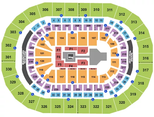 WWE Seating Map Seating Chart
