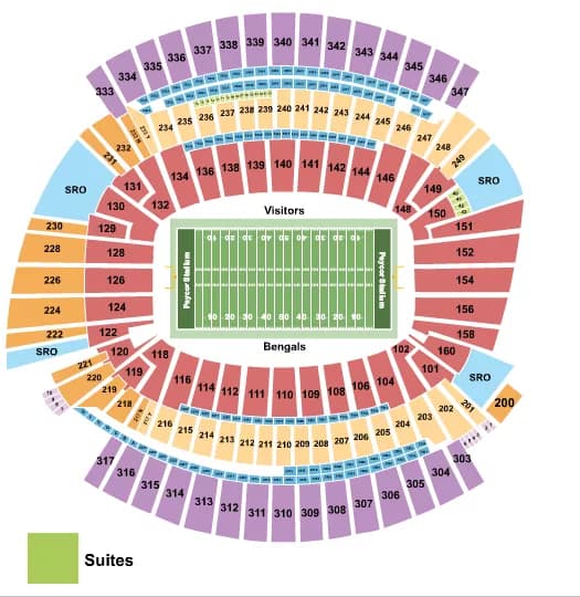 FOOTBALL Seating Map Seating Chart
