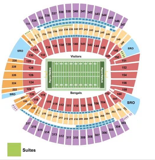 FOOTBALL Seating Map Seating Chart