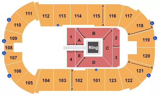 BOXING 3 Seating Map Seating Chart