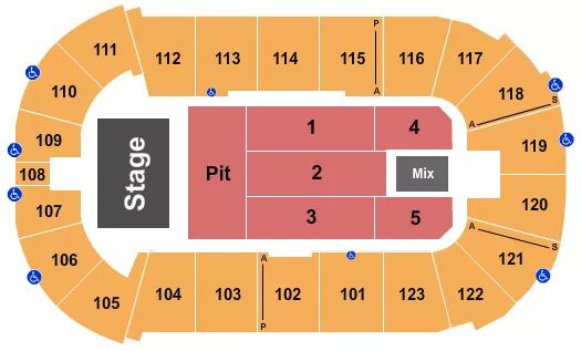 ENDSTAGE PIT Seating Map Seating Chart