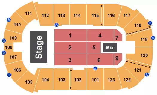 LOS TEMERARIOS Seating Map Seating Chart