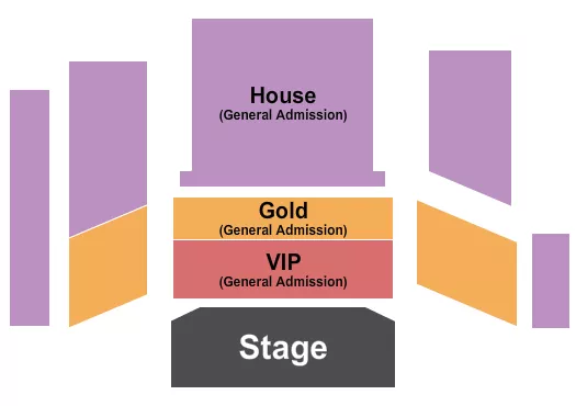 ENDSTAGE VIP GOLD HOUSE Seating Map Seating Chart