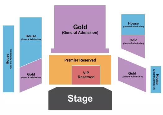 RSV PREMIER VIP GA GOLD HOUSE Seating Map Seating Chart