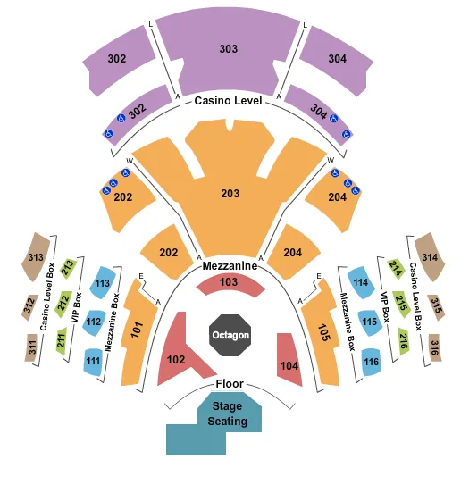UFC FINALE Seating Map Seating Chart