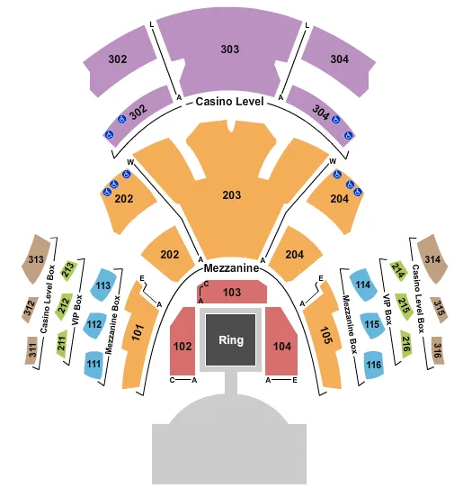 WWE Seating Map Seating Chart