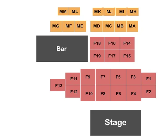 RHEA BUTCHER Seating Map Seating Chart