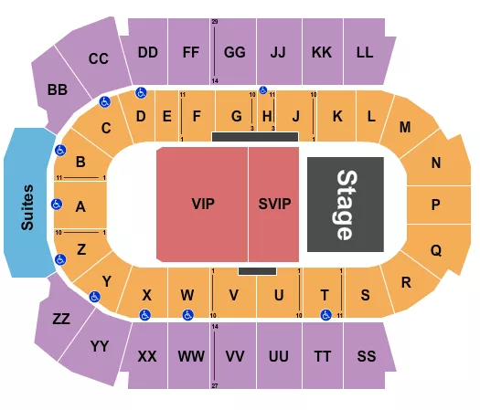 ENDSTAGE VIP Seating Map Seating Chart