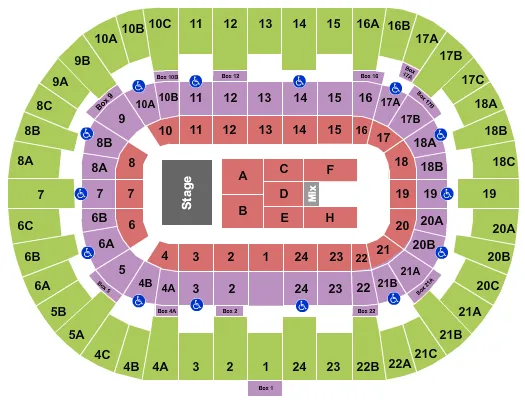 PECHANGA ARENA SAN DIEGO ENDSTAGE 5 Seating Map Seating Chart